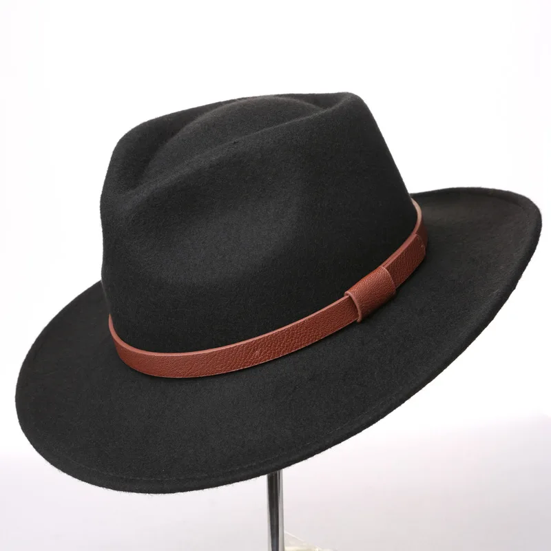 
high quality wool felt brown western cowboy hat for mens and women 