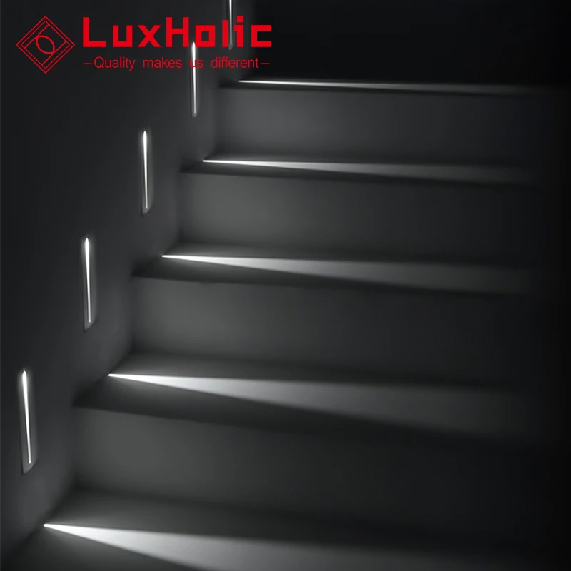 LuxHolic белая лестница коридора AC220v Pir сенсор светодио дный лестничные фонарики Крытый алюминиевый 3