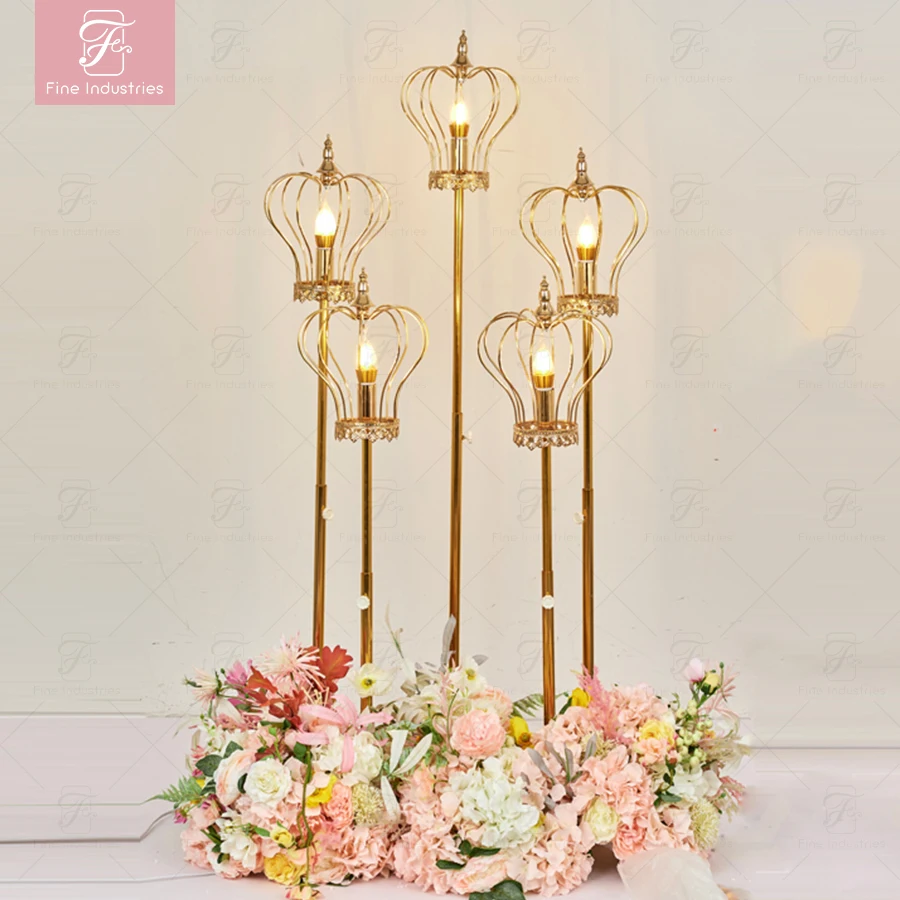 FW Advanced custom electroplating led lights for wedding stage decoration