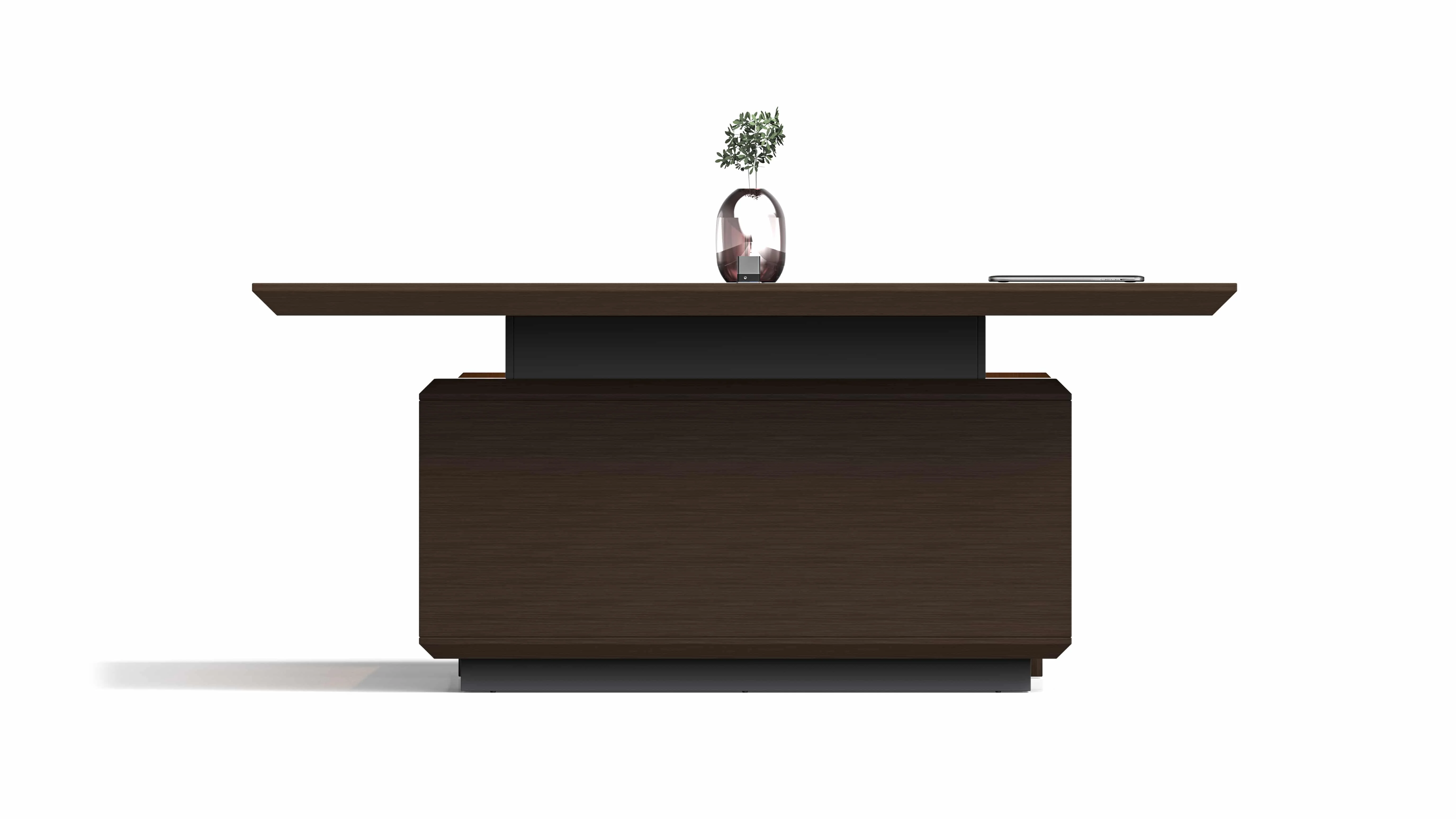 High End E1 Level Mdf Mfc Wooden Dual Power Rail Power Supply Conference Meeting Table