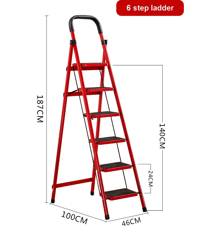 Folding Foldable Step Ladder Household Thickened herringbone Three, Four, Five, Six Step