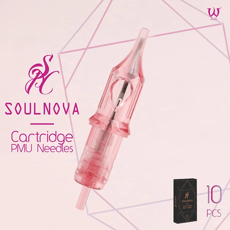 Soulnova 0 4 мм 1R пму игла для тату-машинок 10 шт./кор. постоянного Одноразовые Макияж бровей картридж