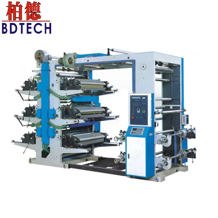 YT 2 4 6 Colors Double-unwinder Double-rewinder Sachet Water Bags Printer Flexographic Flexo Printing Printer Machine