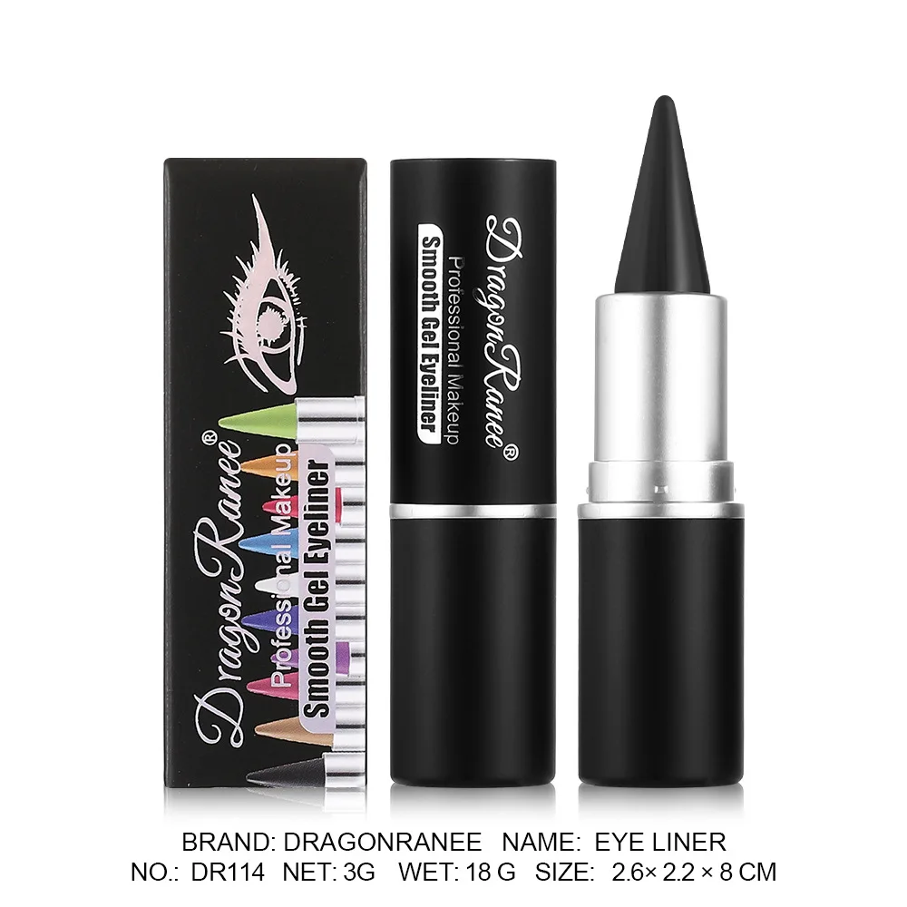 Vendor Wholesale White Black Private Label Graphic Eye Liner Colorful Long Lasting Color Makeup Gel Eyeliner