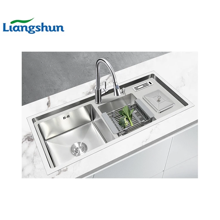 Retailer Price Stainless Steel Double Function Kitchen Faucet Single Lever Hot Cold Water Contemporary Faucet