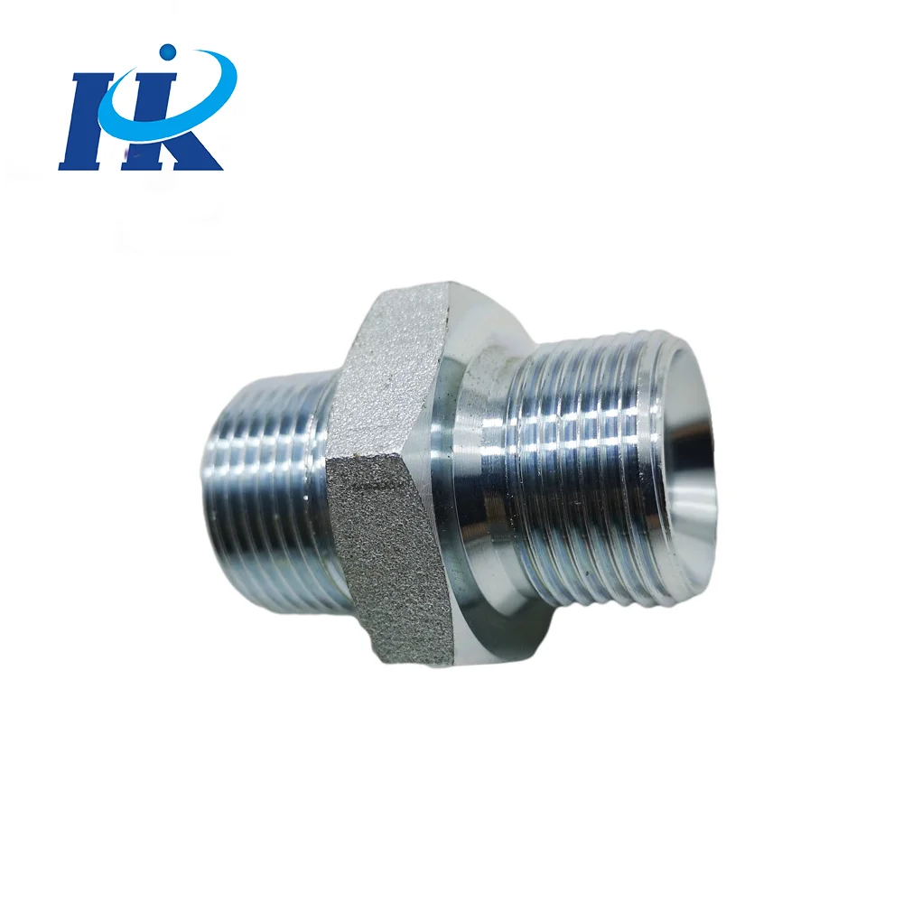 Carbon Steel Metric Male O RING straight Face Seal Adaptor 1E