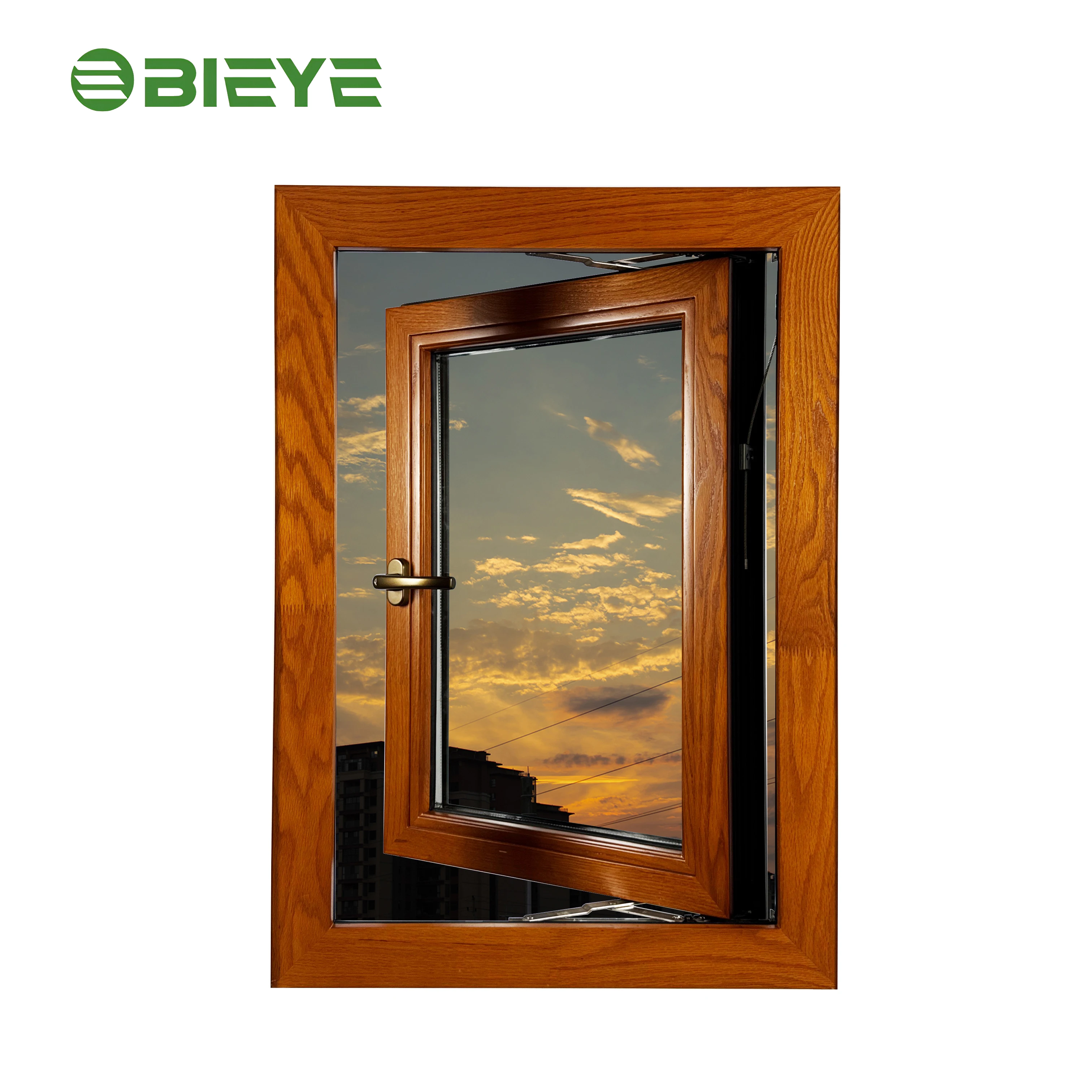 Modern Design French Window Metal Swing Casement Swing with Tempered Glass Aluminum Alloy Frame Sliding Open Style for Hotel Use