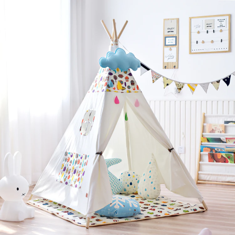 
Wholesale Tipi Tent Camping Kids Cotton Canvas Children Tepee Tent For Kids Teepee 