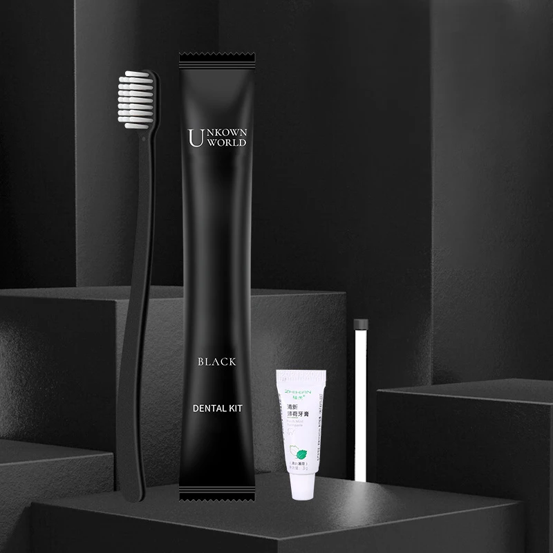 OEM hotel disposable individually wrapped toothbrush and toothpaste set