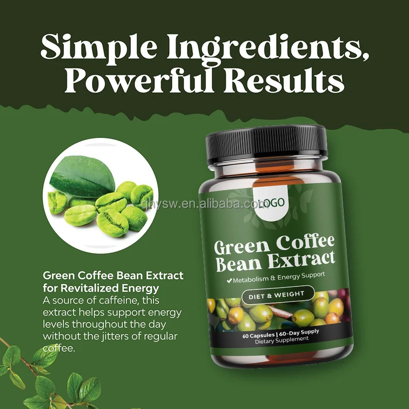 Hot Sell Nature Green Coffee Bean Extract Pure Green Coffee Bean Capsules Support For Your Weight Goals Nature Green Coffee Bean