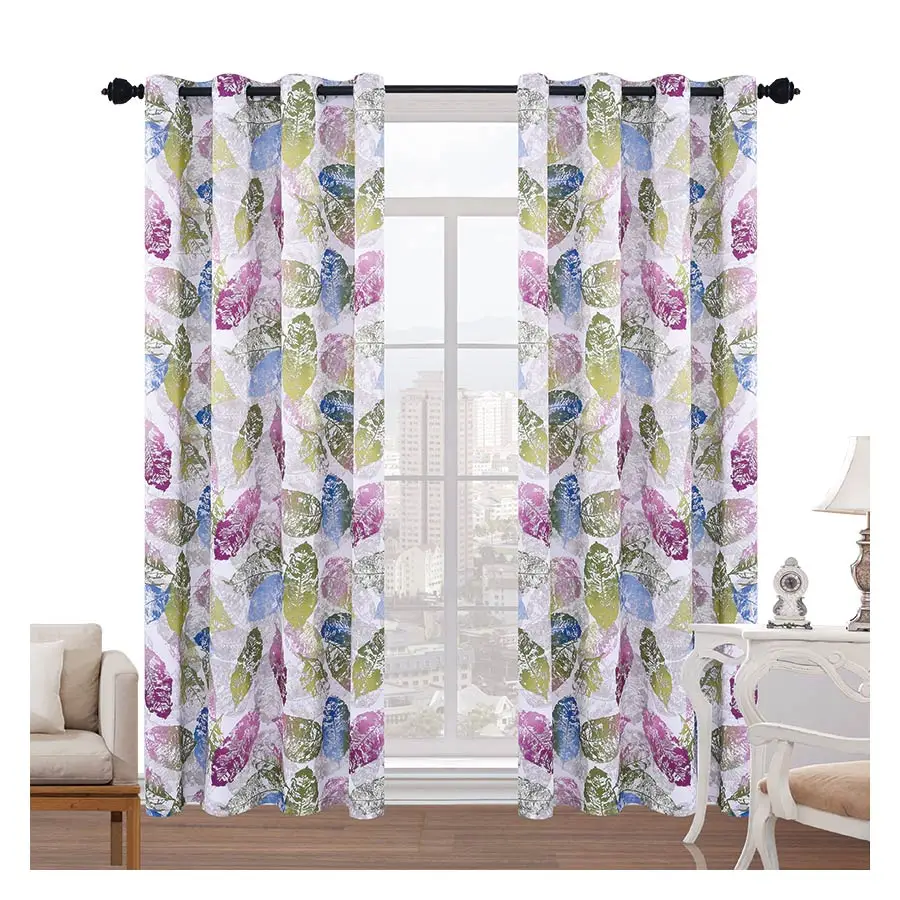 100% Polyester Blackout Drapes And Curtains Livingroom Luxury Modernas Azules Cortinas Dormitorio