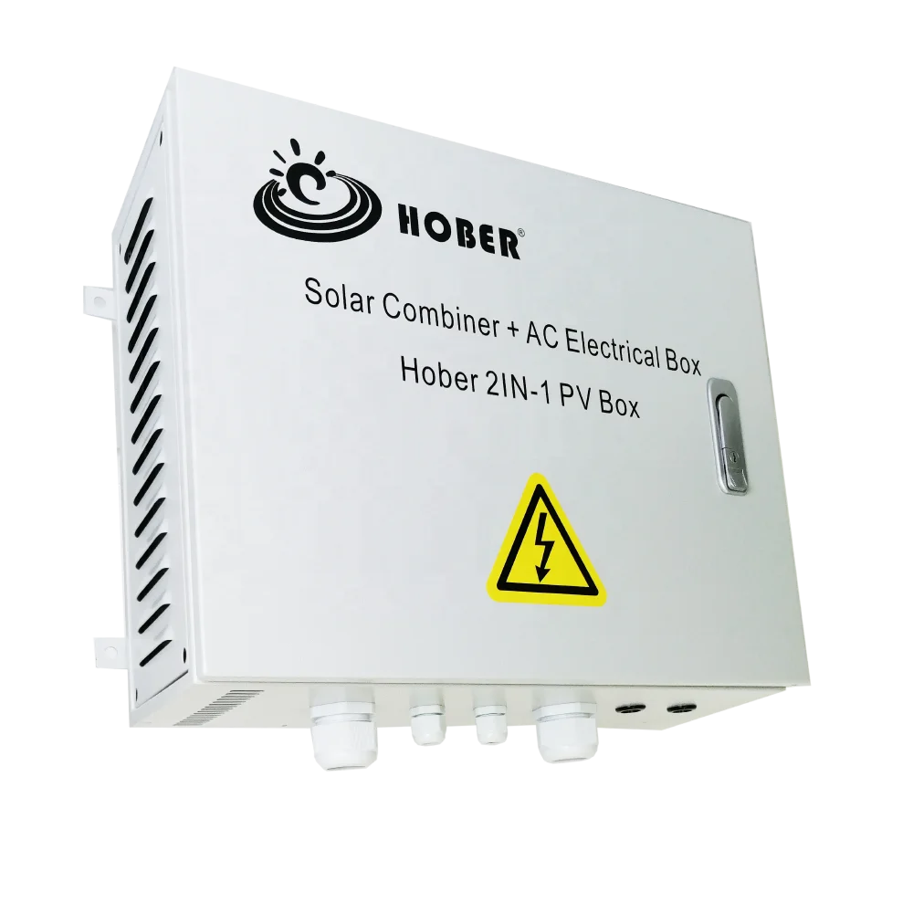  2/4/6/8 string IP65 PV Ac Electrical 2 in 1 Solar AC Combiner lock