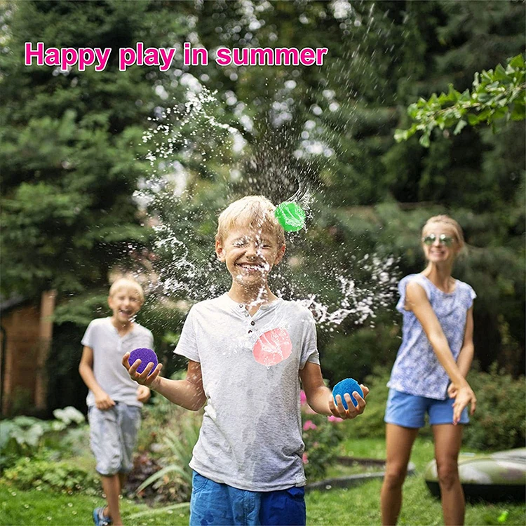 2022 Outdoor Pool Beach Reusable Water Balloon Toy cotton Splash Soaker Bomb  reusable water balls