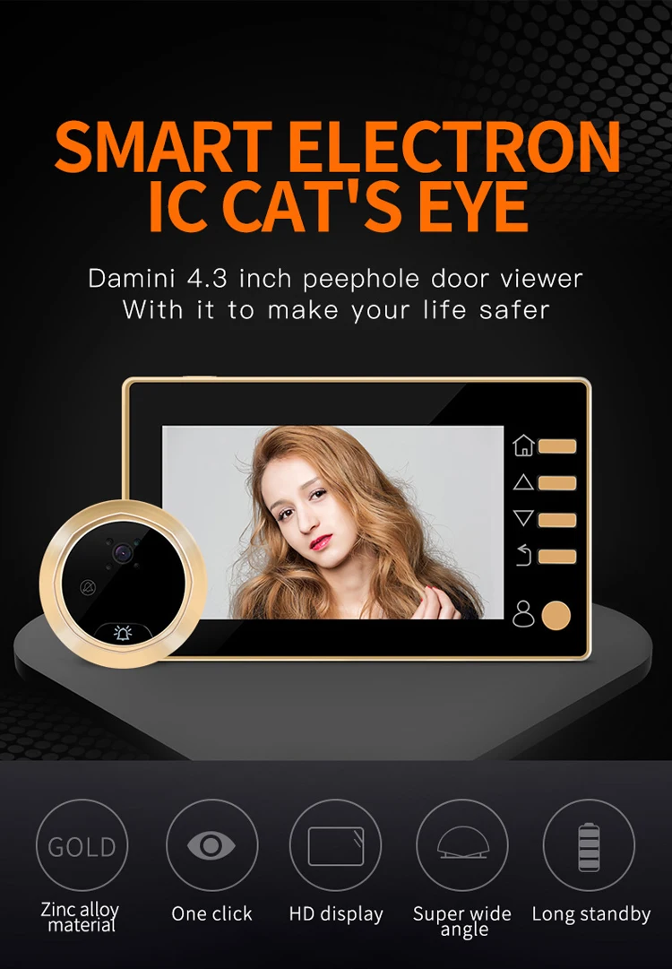 Surveillance Peephole Factory High Quality Video Cat Eye Camera Door Camera Wifi Eye Hole