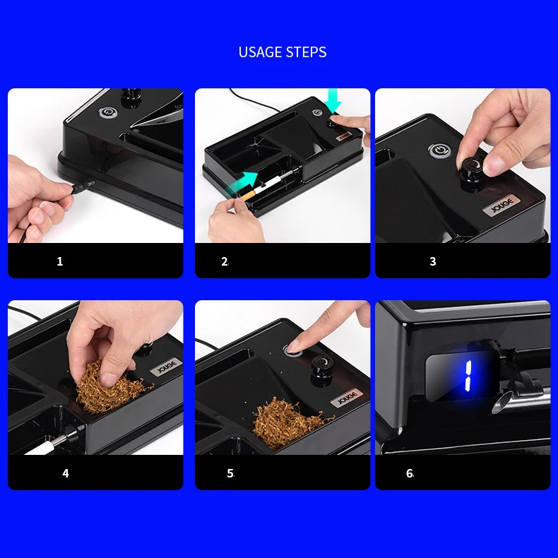 6.5 and 8mm Smart Tobacco Electronic Rolling Machine Cigarette Making Machine