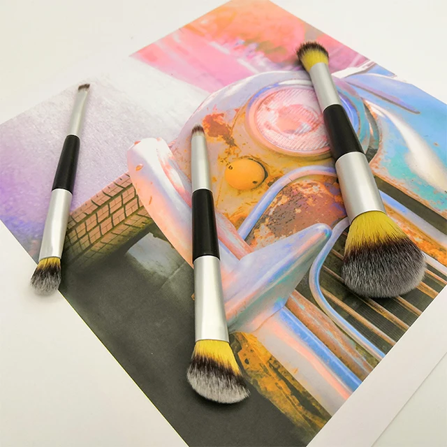 3 PCS double ended travel brush makeup brush