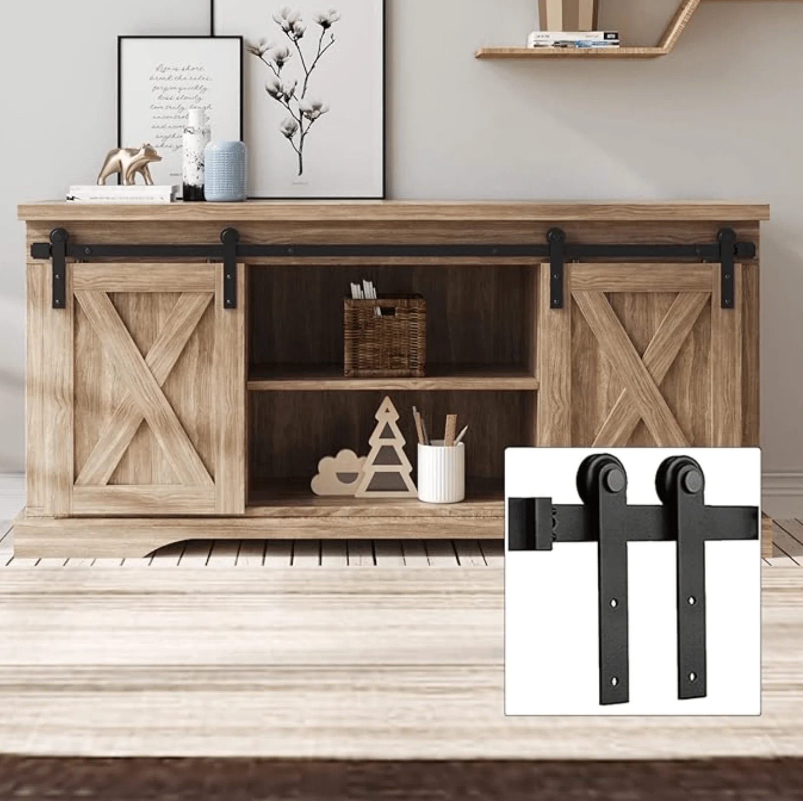 Rustic Hot selling particle board Entertainment console