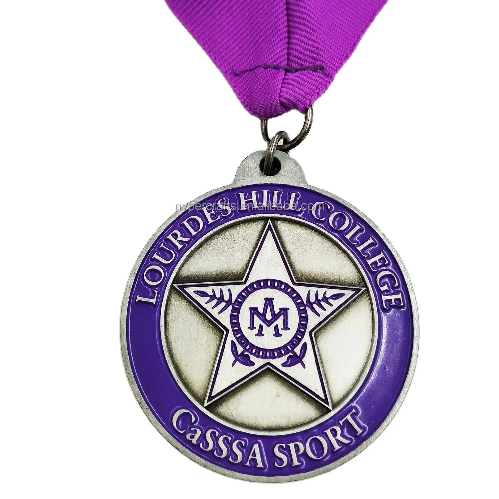 Football Running Rugby Baseball Soccer Metal Sports Gold Medal Ribbon Sport Blank Trophies and Medals