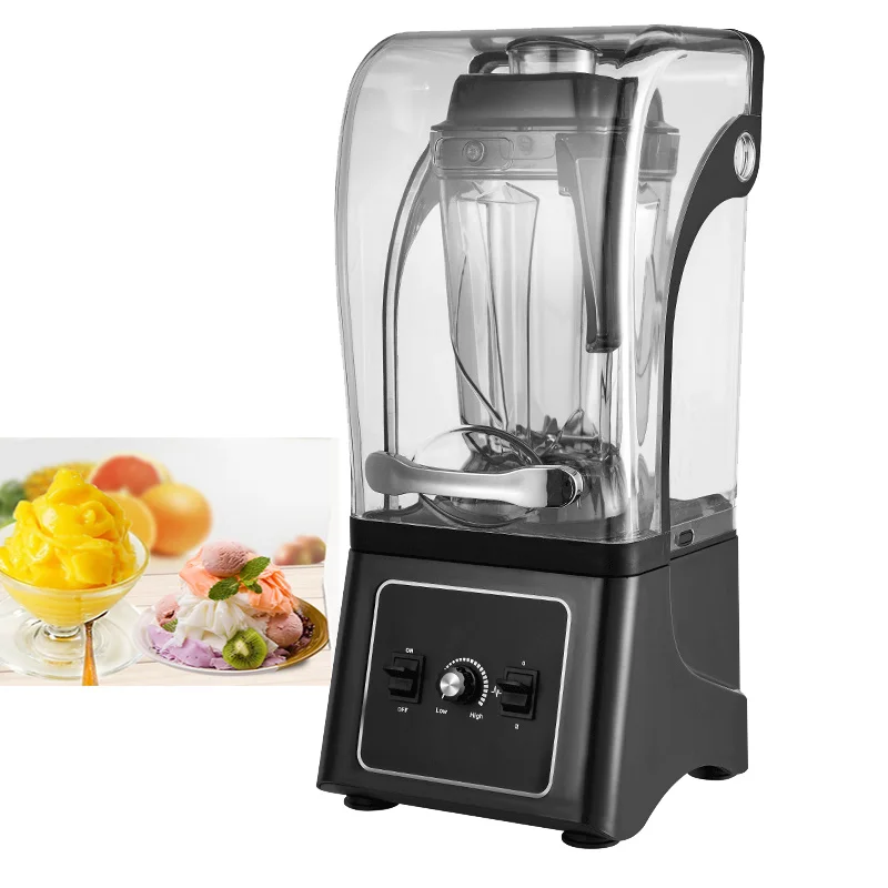Commercial heavy duty blender Low noise wall breaking machine with cover grain soy milk machine crusher slush machine Juice