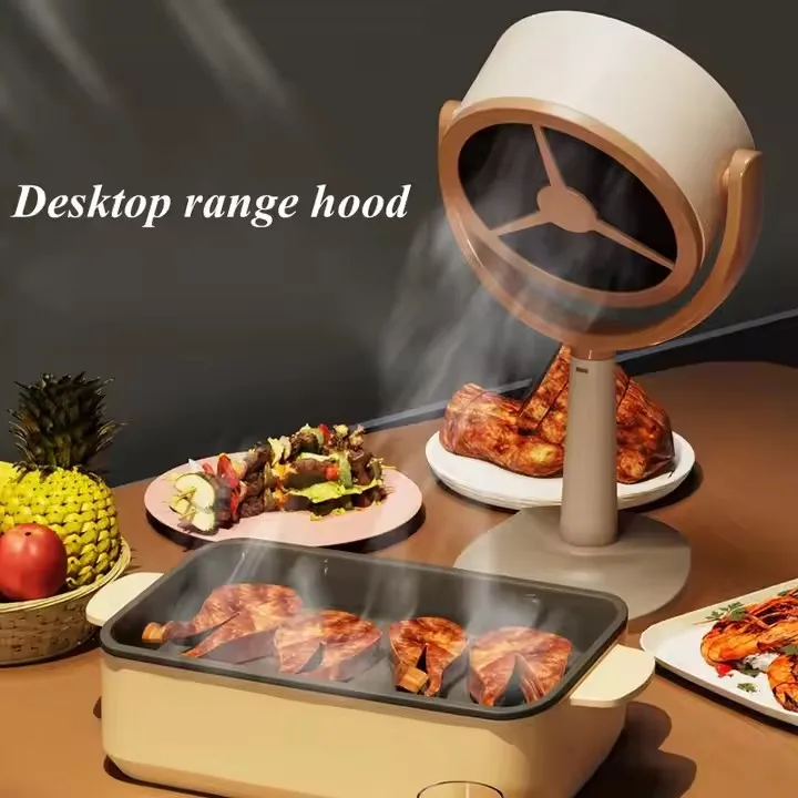 Mini Portable USB Rechargeable Strong Suction Extractor Chimney Cooker  high quality low price mini kitchen range hood
