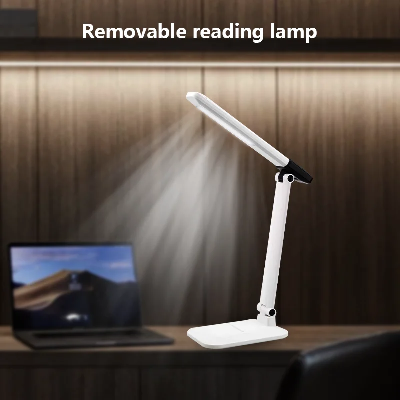 Modern minimalist 3 color endless dimming multi-functional LED table lamp removable working night light