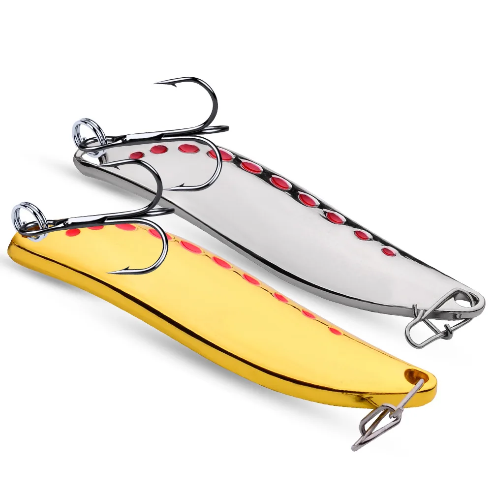 Gold / Sliver Leech shape design iron plate fishing bait hard body 7.5g 5cm fishing lure best selling synnex fishing