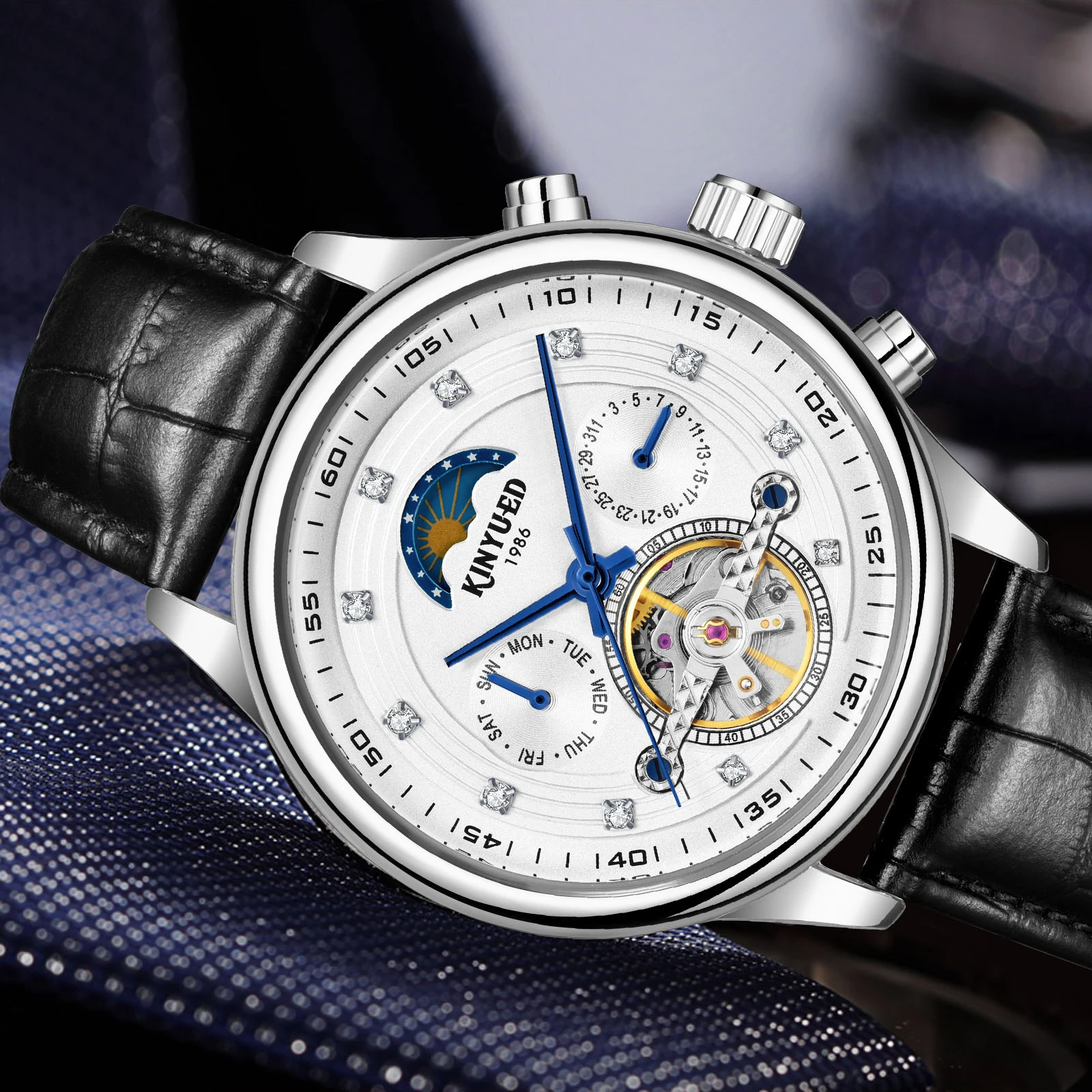 2024 Multiple Dial Watch for men sports New Design oem Luxury Auto Date Mechanical watch Reloj Hombre