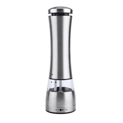 Stainless Steel Battery Operated Electric Salt Pepper Grinder Pepper mill With LED light