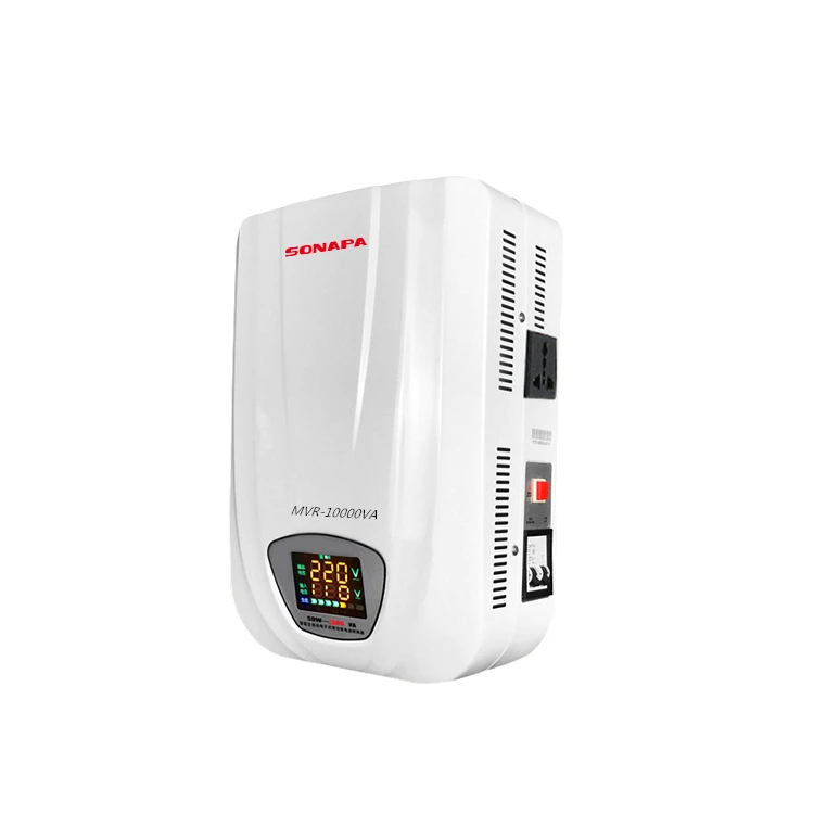 10KVA wall Type  single phase 100-260v relay 10000VA AVR automatic voltage stabilizer and regulator