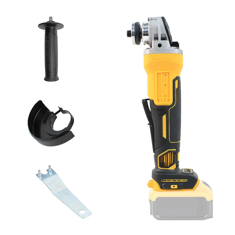 Portable 21V Cordless Electric 100mm/125mm Angle Grinder Industrial & DIY Grade with Trigger Slide Switch Battery Powered