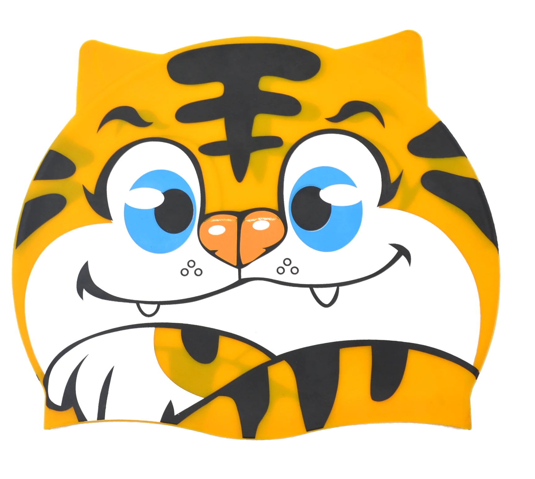 Cartoon design kids swimming hat, junior Swim Cap tiger swim cap custom design