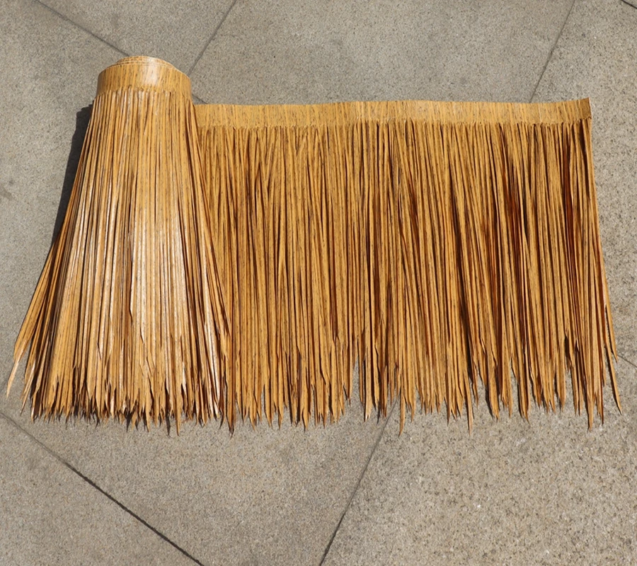 Wholesale Eco-friendly Plastic Grass Thatch Roofing Chaume Leaf Straw Roof Artificial Synthetic Thatch Roofing