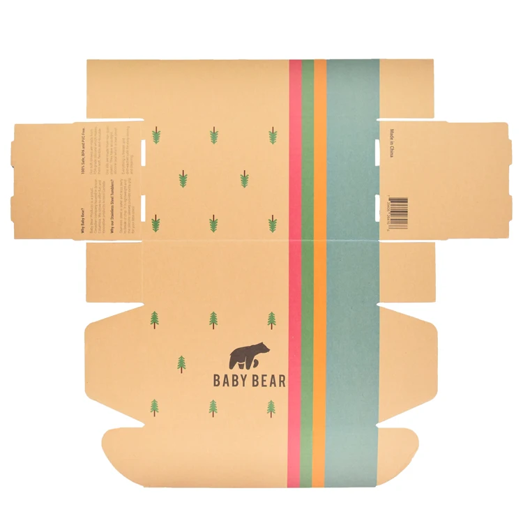 custom pattern folding eco friendly printed box packaging with logo corrugated carton mobile phone case packaging box packaging