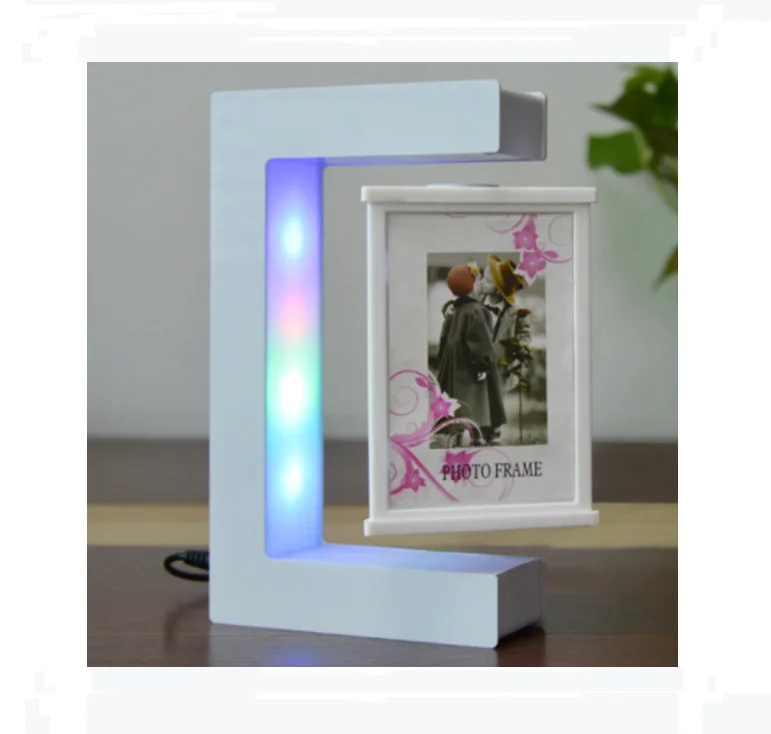 Amazon top seller 2022  Magnetic  Floating  LED Rotating Flotation levitation photo frame