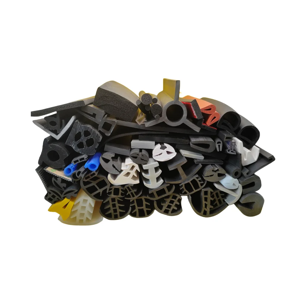 Custom Closed Cell Extruded Silicone EPDM Foam Sponge Rubber Seal Strip Profiles