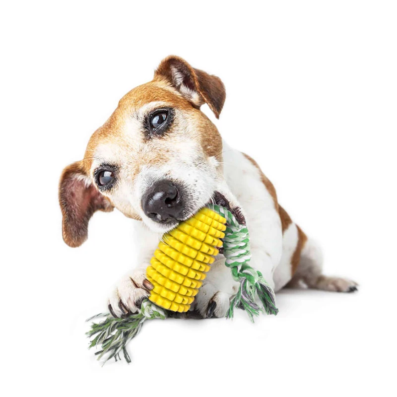 Amazon Hot Sale Corn Shape Dog Chew Toy Interactive Puppy Chew Toy Bite-Resistant Toothbrush Teeth Clean Pet Dog Toys