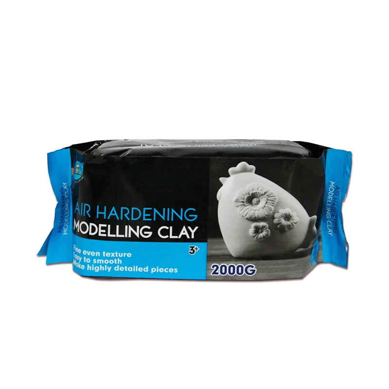 Factory supply white 2000g air dry hardening modelling clay for kids