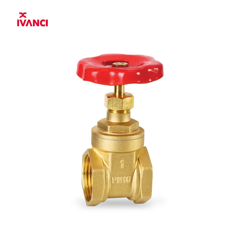 IVANCI IVC.01104  1/2'-4' Female Thread Brass Non-Rising Stem Gate Valve with Steel Handwheel