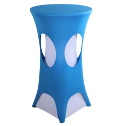 Stretch 30inch by 42inch folding fitted cocktail table cloth overlays  highboy cover designs for wedding parity events