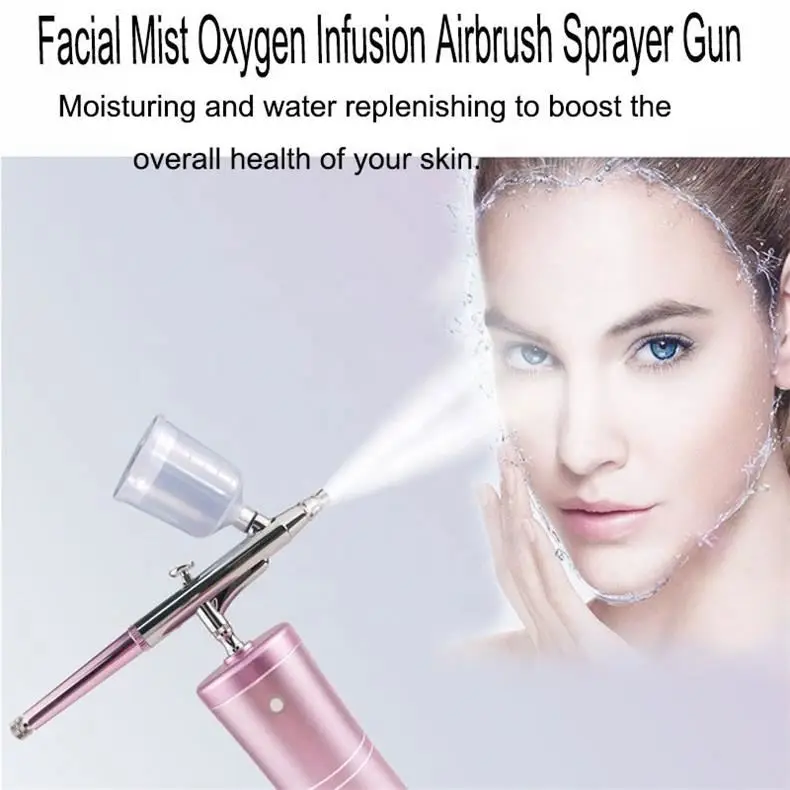 
Portable Mini Custom Oxygen Therapy Facial Beauty Skincare Facial Beauty Equipment Oxygen Spray Gun With USB Rechargeable 