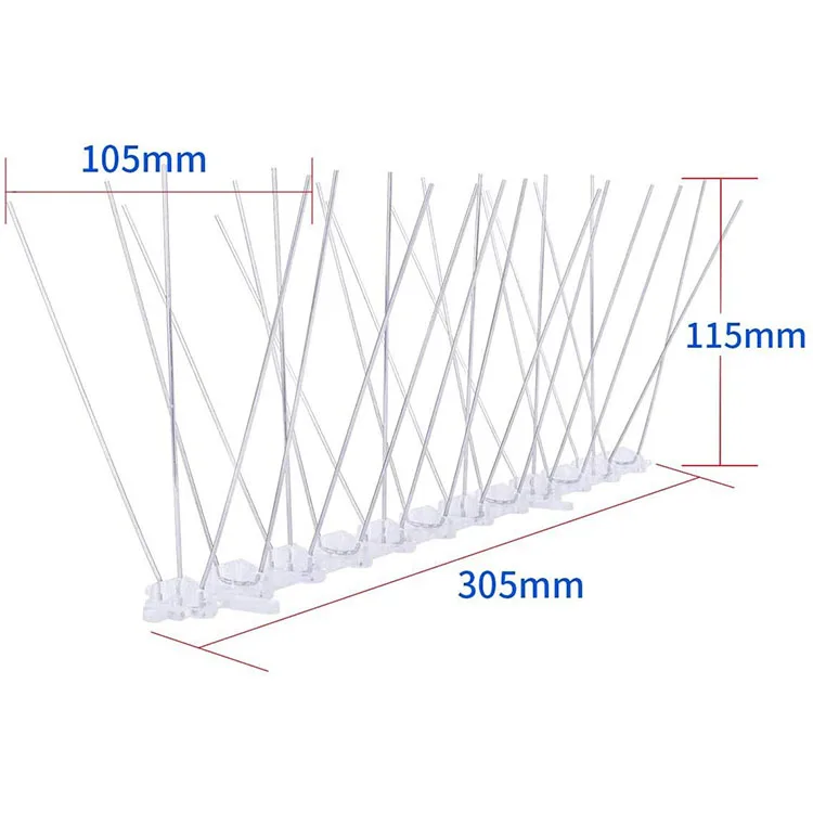 Hot Sales Bird Spike Plastic Anti Pigeon With Stainless Steel Thorn Manufacturer Wholesale Bird Spike For Pest Control