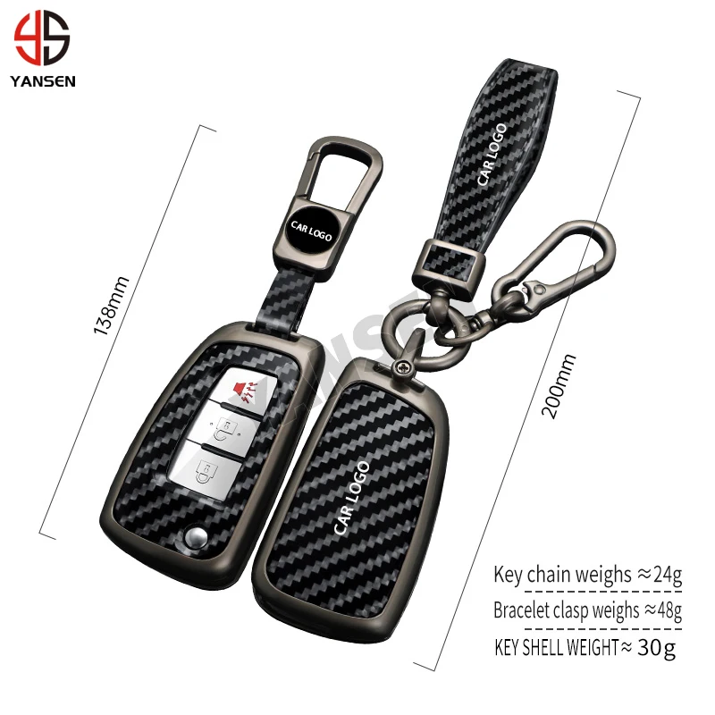 2023 NEW Carbon Fiber Car Key Cover Case Shell For Nissan Qashqai J11 X-trail Tiida Trail MAXIMA ALTIMA Juke Sylphy LIVINA
