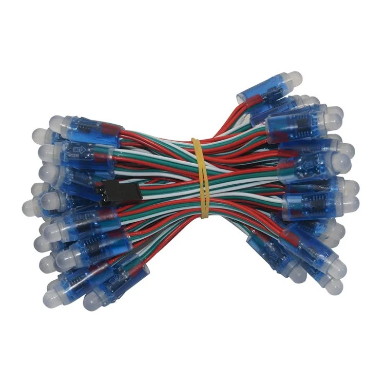 Водонепроницаемый RGB Полноцветный наружный светодиодный пиксельный Модуль Автоматический 2811 IC LED 12 мм rgb светильник