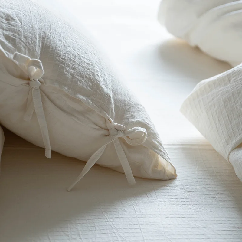 Solid Color 100% Linen Bed Sheets Plain Colored 4 PCS For French Hotel Queen Size Flax Linen Bedding Set