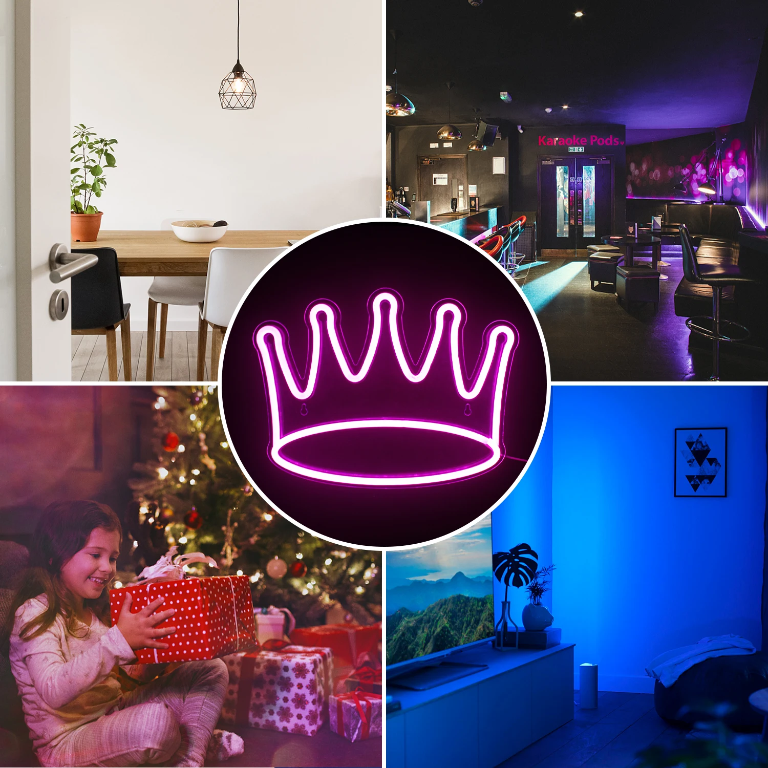 Wanxing Birthday Neon Sign Custom  Crown LED Neon Light Party,Sweet Birthday Gifts