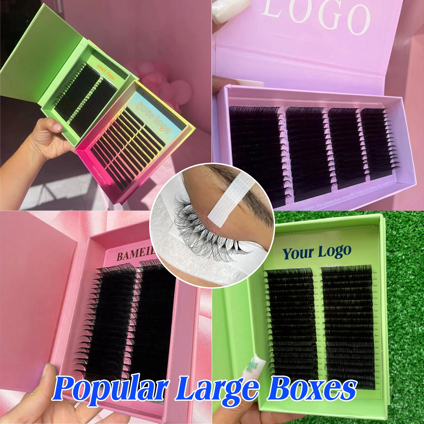 Supplies Velvet Silk Russian Individual Korean Pbt Lash Extension Trays Private Label Korean Lash Extension Supplies