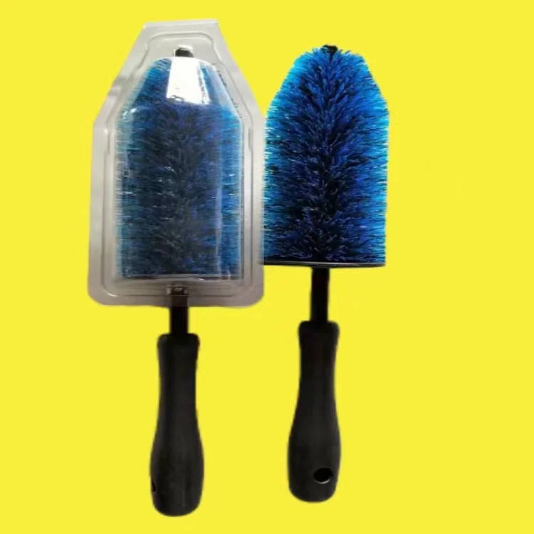 Blue Car Wheel Wash Brush Multifunction Car Wheel Rim Tire Cleaning Brush Soft Non Scratch Auto Care Detailing Washing Tools