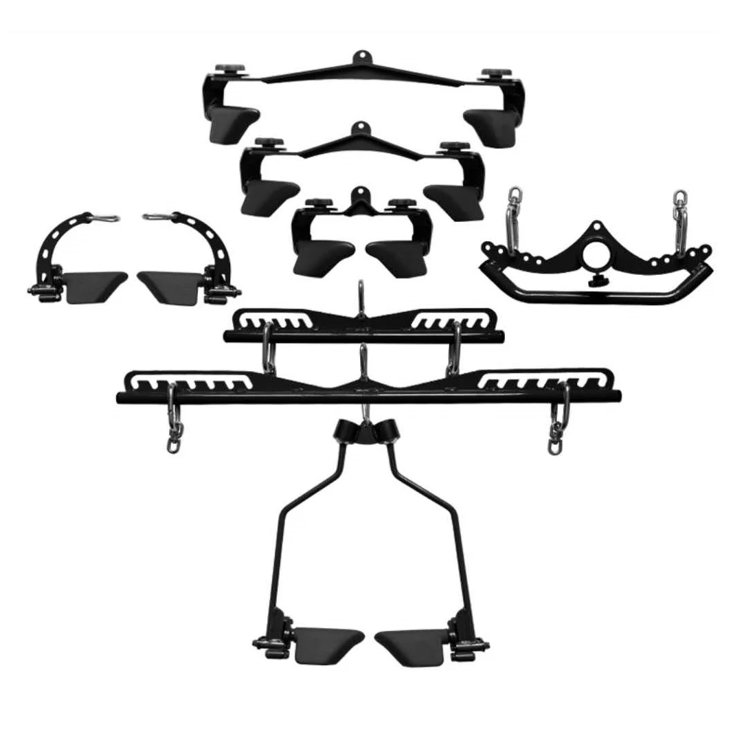 Factory Wholesale 8 Sets Adjustable Mag Grips Lat Pull Down Back Prime Handle Cable Machine Attachment Weight Lift Gym