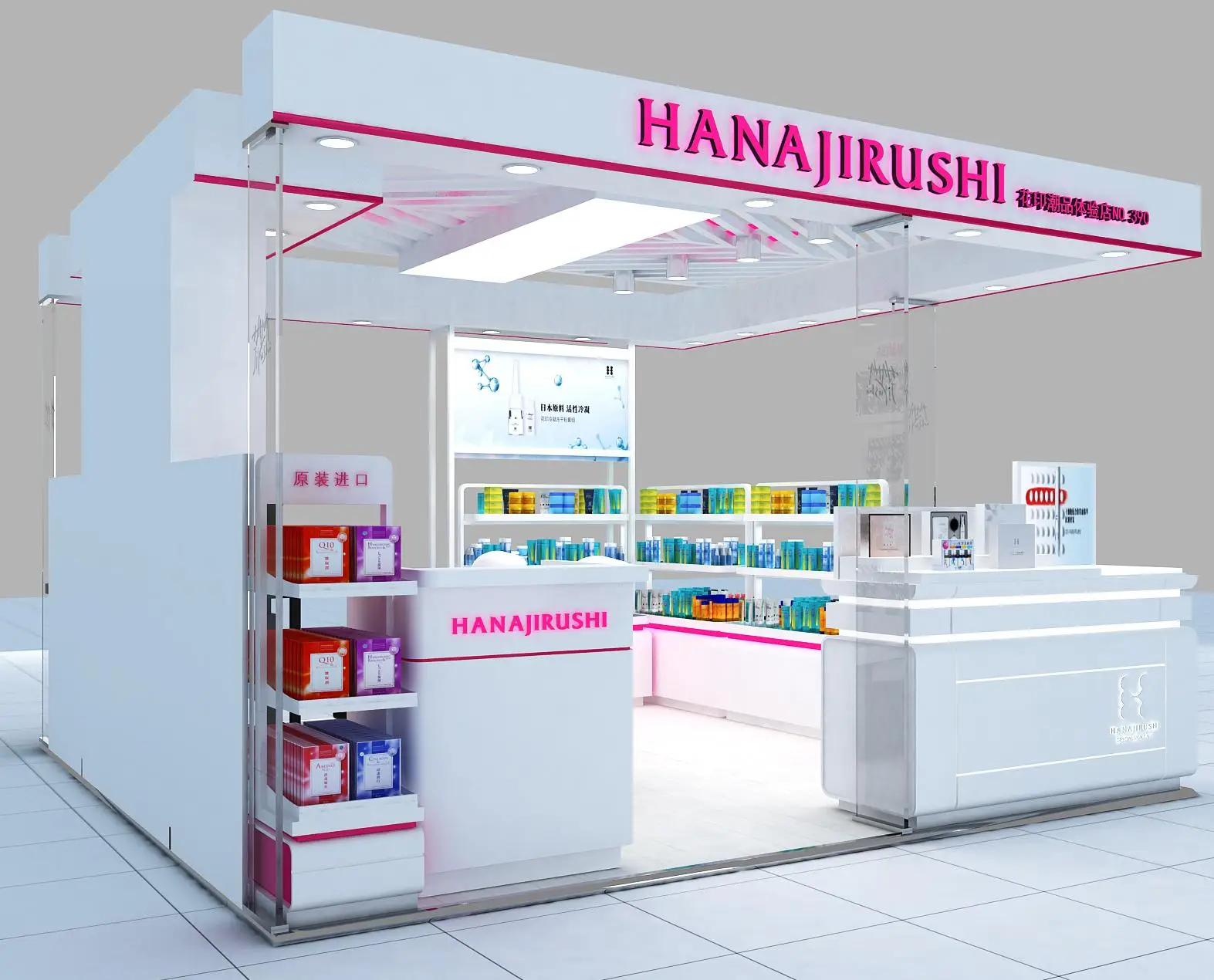 Fashion Display Showcase Cabinet Interior Design Lipstick Cosmetic Makeup Display Stand OEM ODM