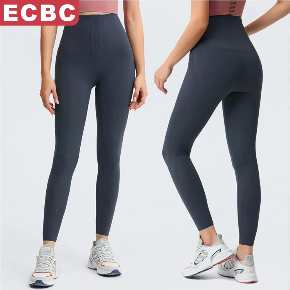 High Waist Side Pockets Seamless Breathable Fitness Recycled Nylon Spandex Yoga Pants Butt Lift Women Sports Leggings